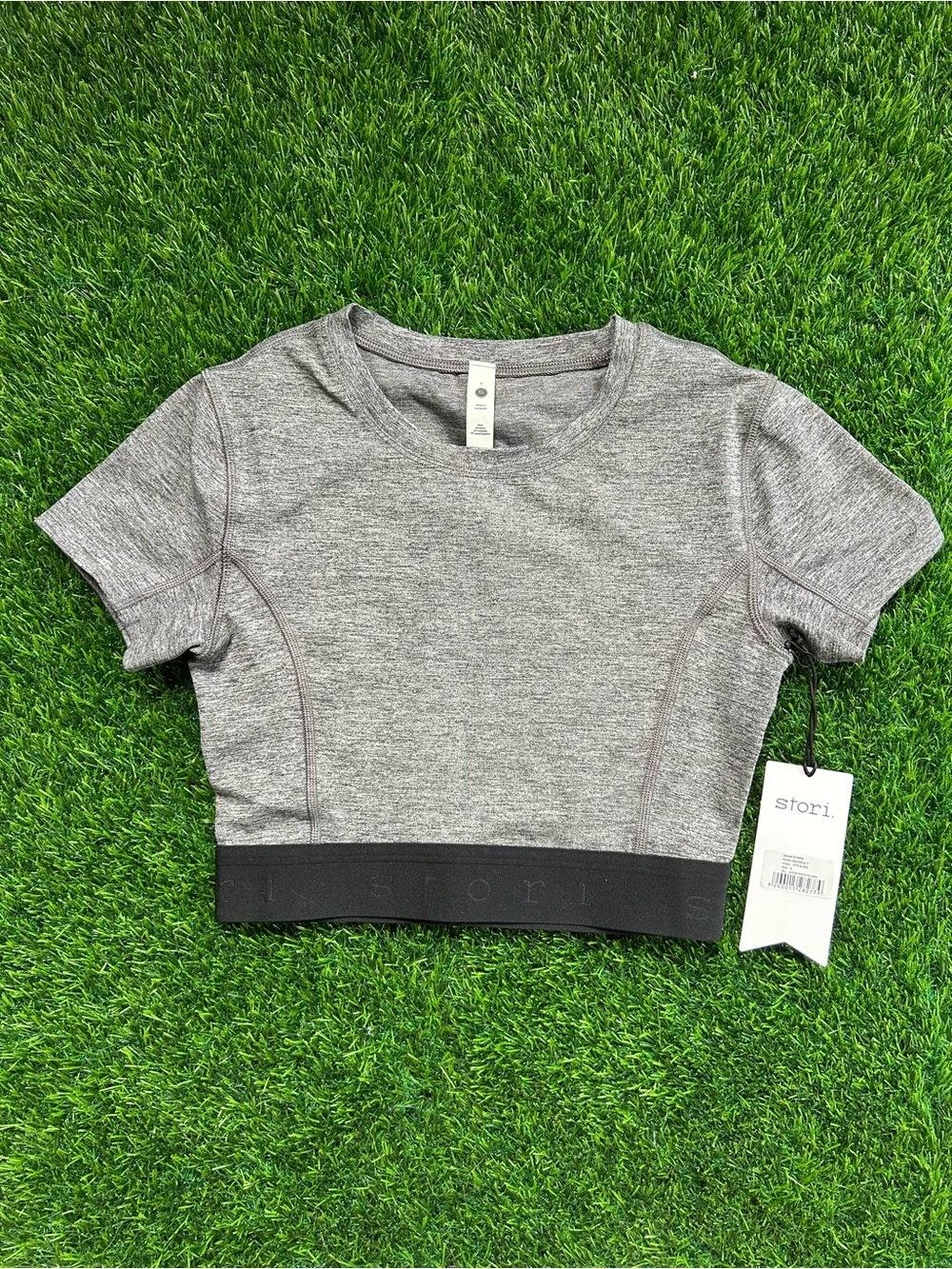 stori. Heather Gray Hero Cropped Tee